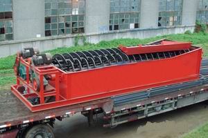 Spiral ore washing machine